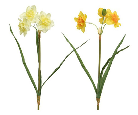 Floare artificiala narcisa, 40 cm