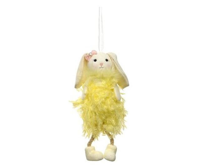 Figurina iepuras cu agatatoare, 17.5 cm