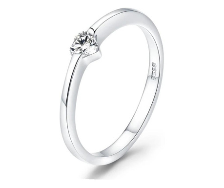 Inel fix din argint 925 luminous finger ring simple heart
