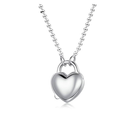 Colier cu lantisor din argint 925 heart lock necklace chain love