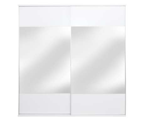 Dulap Laguna 2 usi culisante cu oglinzi, 178x60x210 cm, alb