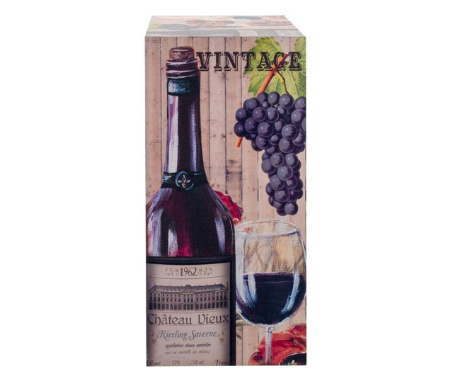 Suport pentru sticle Signes Grimalt, Vin et bière, lemn, 31x20x42 cm, multicolor