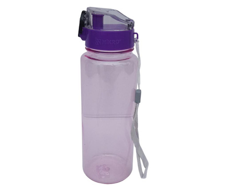 Butelka na wodę 600 ml, z przyciskiem otwierającym, fioletowa