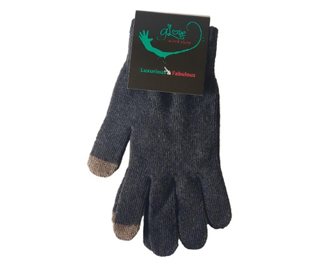 Работилница за ръкавици Вълнени ръкавици за сензорен екран, унисекс, тъмно сиви