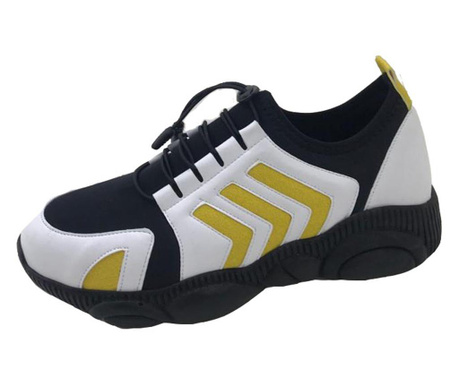 Спортни обувки SEYTIL, жълта шарка, черно с бяло, размер 38