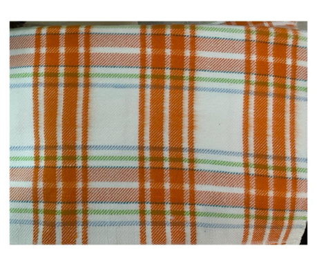 Високочествено памучно одеяло каре синьо изработено от 100% естествен памук