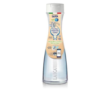 Carafa filtranta de apa Laica GlaSSmart, din sticla, 1,1 litri