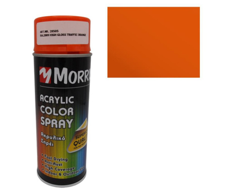 Morris festék spray, narancssárga ral 2009-fényes, fa, fém,...