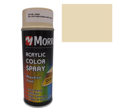 Morris festék spray, elefántcsont szinű ral 1015-fényes, fa, fém,...