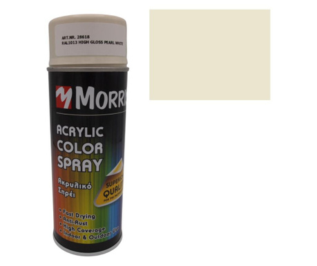 Morris festék spray, gyöngyház fehér ral 1013-fényes, fa, fém,...