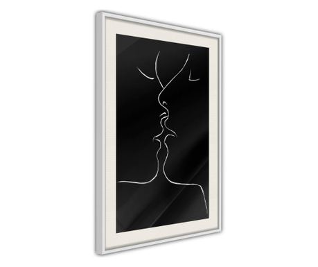 Faldekoráció - so close - fehér keret passe-partout-val - 40 x 60 cm