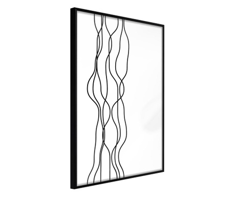 Plakat Artgeist - Wavy Lines - Črn okvir - 40 x 60 cm