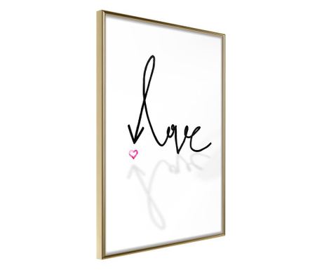 Poster Artgeist - Where is the Love - Zlatni okvir - 20 x 30 cm