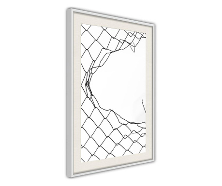 Faldekoráció - escape - fehér keret passe-partout-val - 30 x 45 cm