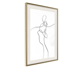 Poster Artgeist - Entanglement - Zlatni okvir s paspartuom - 20 x 30 cm