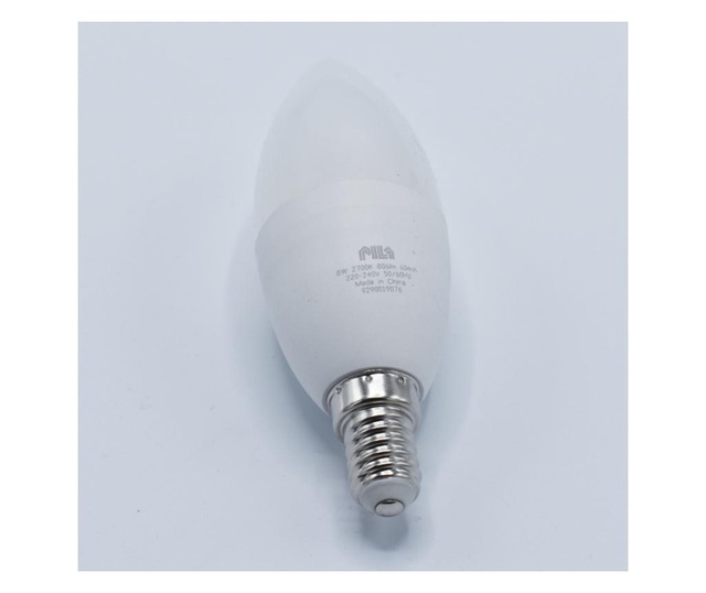 Bec led lumanare 8W (60W), E14, 806lm, lumina calda (2700K), opal, Philips Pila