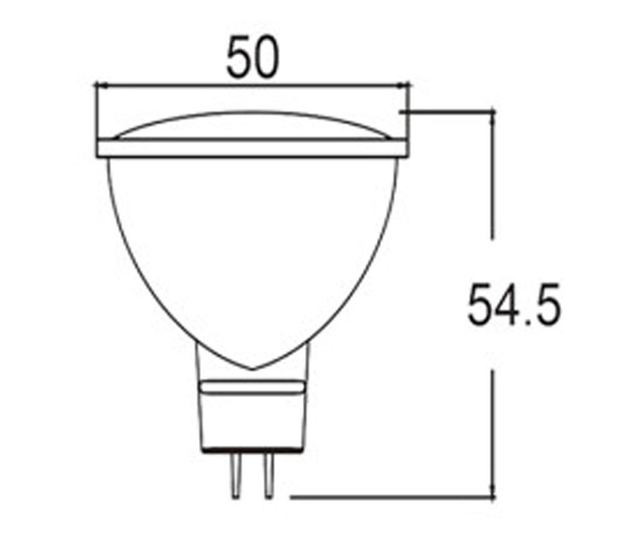 Bec led 5W MR16 120grade 220V, Braytron, lumina rece