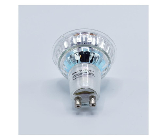 Bec led GU10 4.8W (50W), 350lm, 38 grade, lumina calda (2700K), semitransparent, Braytron