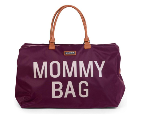 Geanta de infasat Childhome Mommy Bag, visiniu
