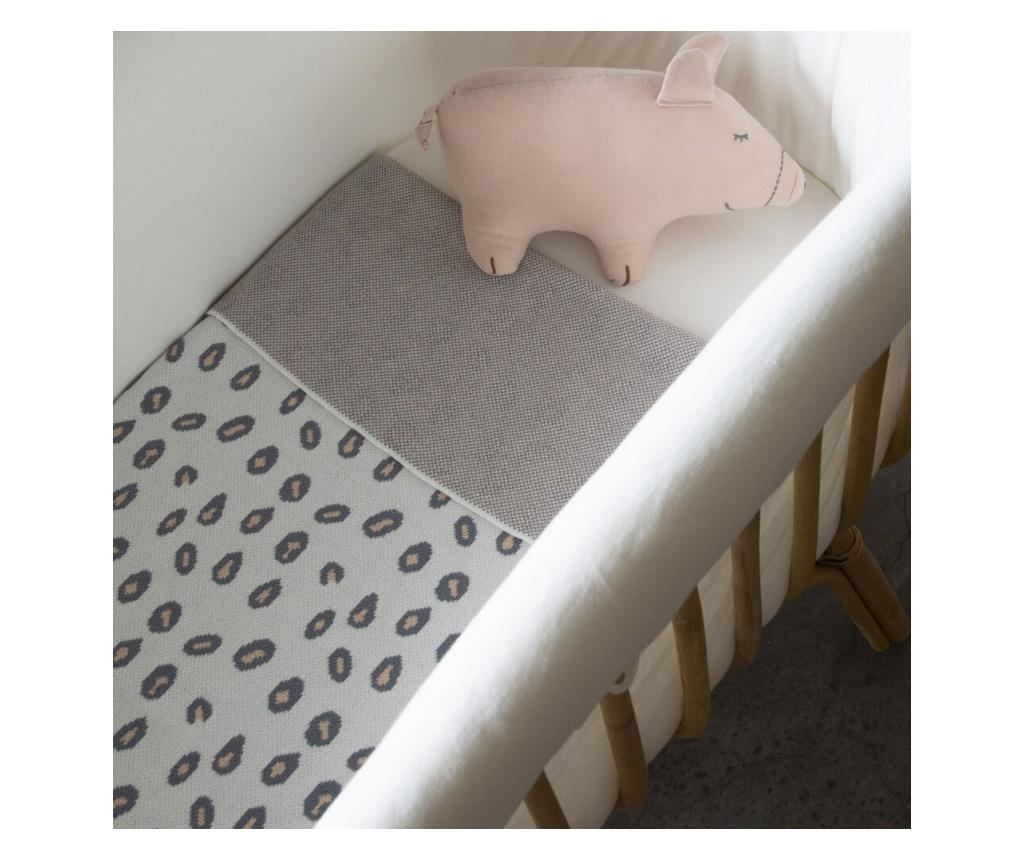 Paturica tricotata Childhome, 85x70 cm, leopard - 2