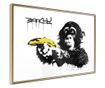 Plakat Artgeist - Banksy: Banana Gun II - Zlat okvir - 45 x 30 cm
