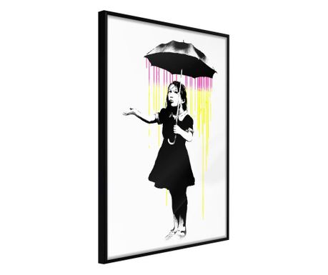 Faldekoráció - banksy: nola - fekete keret - 40 x 60 cm
