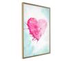 Plakat Artgeist - Symbol Of Love - Zlat okvir - 30 x 45 cm