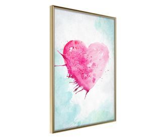 Plakat Artgeist - Symbol Of Love - Zlat okvir - 30 x 45 cm