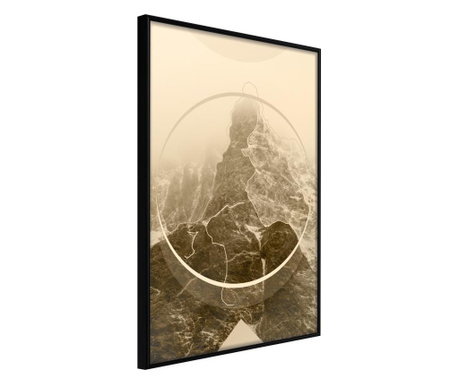 Poster Artgeist - Unconquered Peak - Crni okvir - 40 x 60 cm