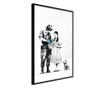 Плакат Artgeist - Banksy: Stop and Search - Черна рамка - 40 x 60 cm