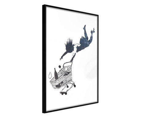 Poster Artgeist - Banksy: Shop Until You Drop - Crni okvir - 40 x 60 cm