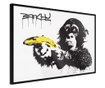 Плакат Artgeist - Banksy: Banana Gun I - Черна рамка - 60 x 40 cm