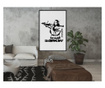 Плакат Artgeist - Banksy: Mona Lisa with Bazooka I - Черна рамка - 40 x 60 cm