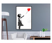 Плакат Artgeist - Banksy: Girl with Balloon I - Черна рамка - 40 x 60 cm