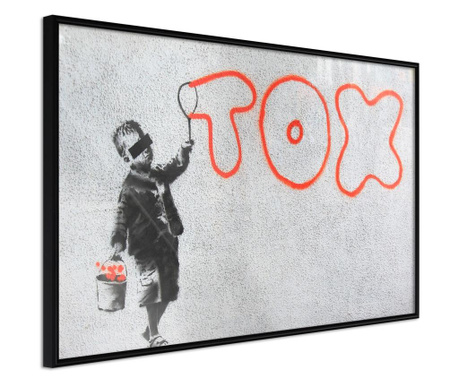 Faldekoráció - banksy: tox - fekete keret - 60 x 40 cm