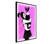 Плакат Artgeist - Banksy: Bomb Hugger - Черна рамка - 40 x 60 cm