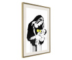Poster Artgeist - Banksy: Toxic Mary - Zlatni okvir s paspartuom - 20 x 30 cm