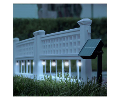 Garden of Eden - Gard solar cu LED, 58 x 36 x 3,5 cm, alb rece - 4 buc. /set