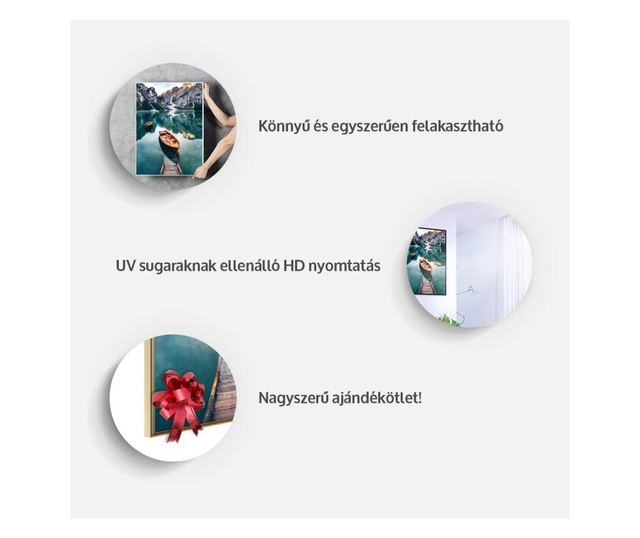 Plakat Artgeist - White Plant - Zlat okvir - 40 x 60 cm