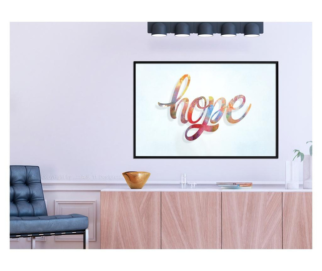 Plakat Artgeist - Colourful Hope - Črn okvir - 45 x 30 cm