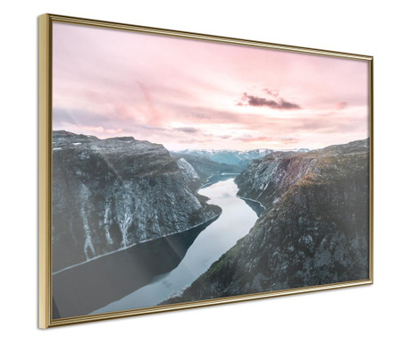 Poster Artgeist - Stunning View - Zlatni okvir - 45 x 30 cm