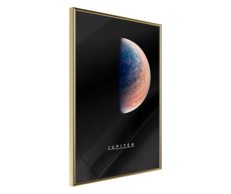 Poster Artgeist - The Solar System: Jupiter - Zlatni okvir - 30 x 45 cm