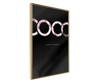 Plakat Artgeist - Coco - Zlat okvir - 30 x 45 cm