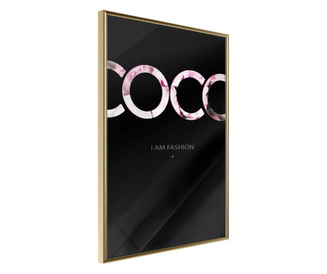 Poster Artgeist - Coco - Zlatni okvir - 30 x 45 cm
