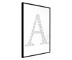 Plakat Artgeist - Capital A - Črn okvir - 20 x 30 cm