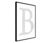 Faldekoráció - capital b - fekete keret - 20 x 30 cm