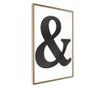 Plakat Artgeist - Ampersand (Black) - Zlat okvir - 30 x 45 cm