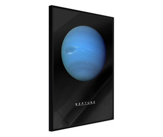 Faldekoráció - the solar system: neptun - fekete keret - 20 x 30 cm