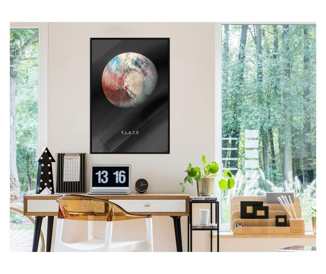 Plakat Artgeist - The Solar System: Pluto - Črn okvir - 40 x 60 cm