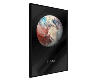Faldekoráció - the solar system: pluto - fekete keret - 20 x 30 cm